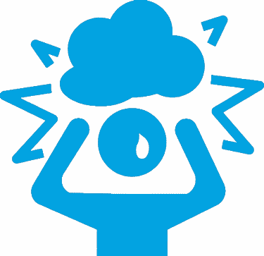 Light blue stress icon